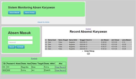 Program Sistem Informasi Absensi Karyawan Berbasis Web Php Youtube Riset