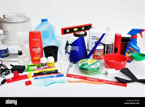 Collection Of Things Made Of Plastic Stock Photo Royalty Free Image