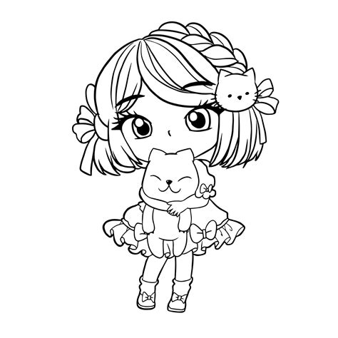 Chibi Coloring Pages For Girls
