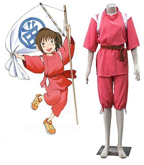 Spirited Away Cosplay Ogino Chihiro Costume Kimono Suit Anime Cosplay