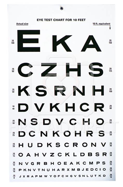 Hotv Eye Chart 10 Ft Precision Vision Hotv Visual Acuity Chart 10ft