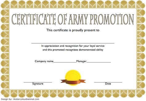 Printable Certificate Of Promotion 12 Designs