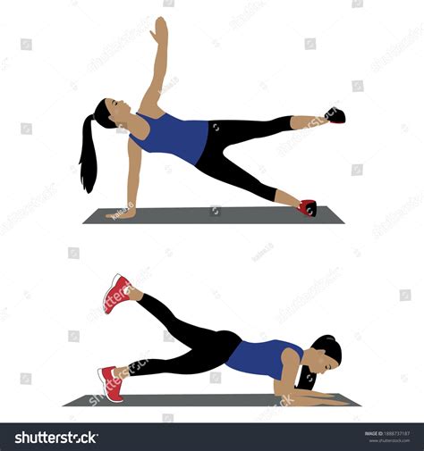 Woman Doing Gymnastics Twostep Direction On Stock Vector Royalty Free