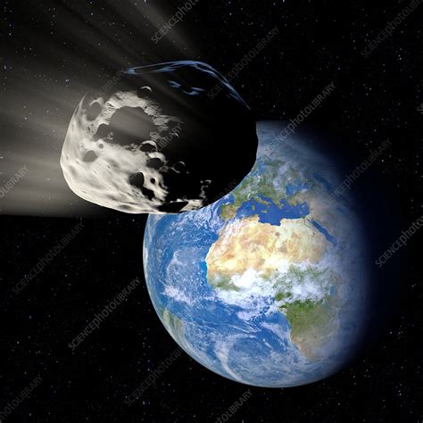 Asteroid Approaching Earth Illustration Stock Image C