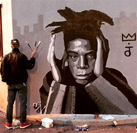 Tbt 1015 Basquiat Portrait By Oji In Paris Lp Urban Street Art 3d Street Art Street Art