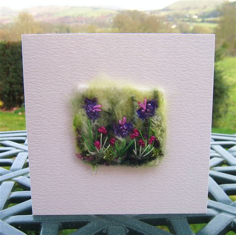 Tilly Tea Dance Tiny Needle Felted Collage Cards