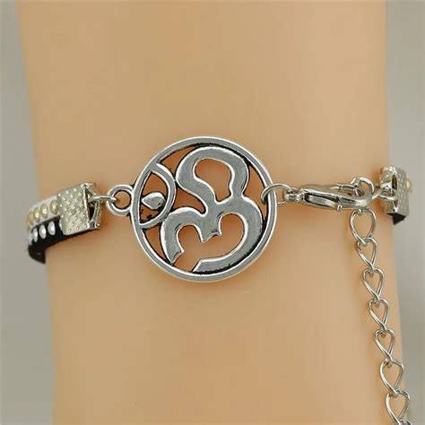 New Simple Om Bracelet Cz Crystal Flocking Chain Bracelets Jewelry For