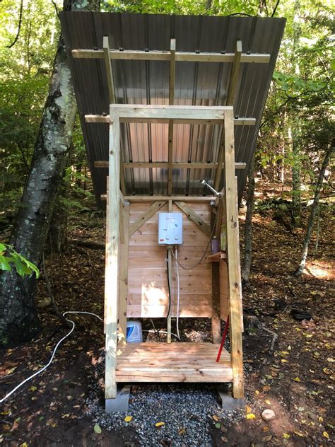 Off Grid Outdoor Shower With Propane Water Heater That Yurt Grid Shower Outdoor Shower Diy