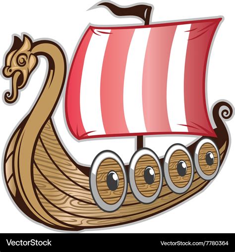 Viking Ship Royalty Free Vector Image Vectorstock