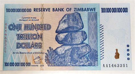 2008 Zimbabwe 100 Trillion Dollar Bank Note