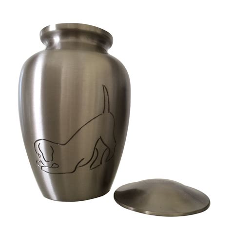 Pet Memorial Urns Ashes For Dogs Classic Pewter Dog Cremation Funeral