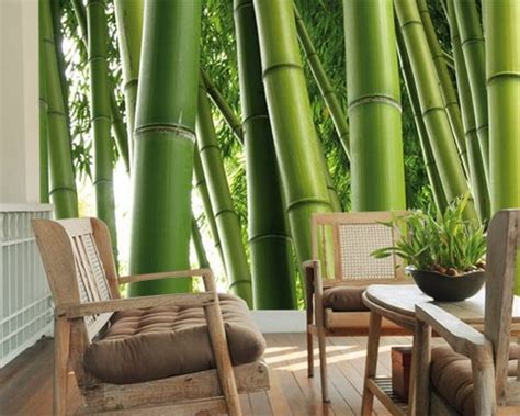 48 Wallpaper With Bamboo Design