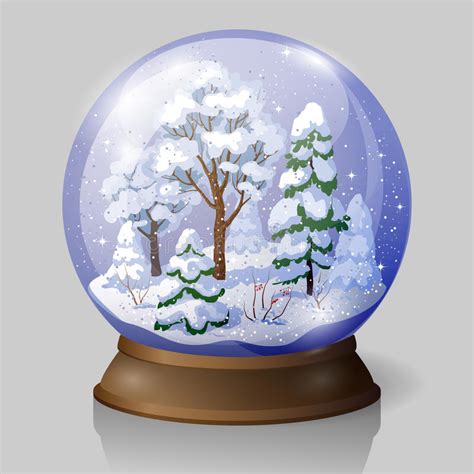 Snow Globe Stock Vector Illustration Of Frozen Snowdrift 34833604