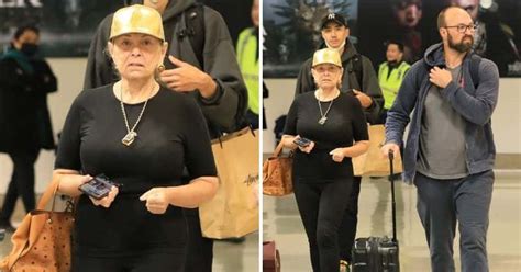 Roseanne Barr Spotted At Lax With Son Jake Pentland 44 After Turning 70 Just Days Ago Meaww