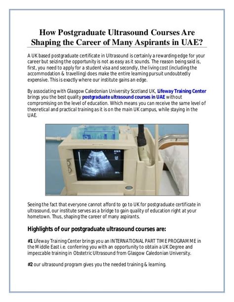 How Postgraduate Ultrasound Courses Are Shaping The Career Of Many