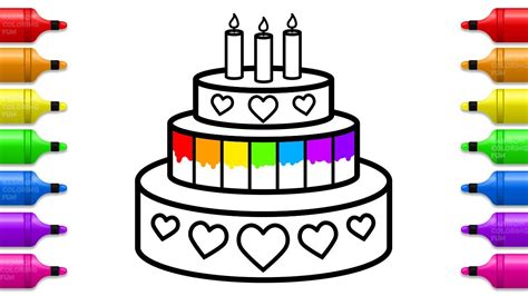 Draw So Cute Rainbow Cake