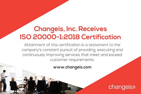 Changeis Inc Receives Iso 20000 12018 Certification Changeis