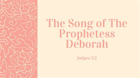 The Song Of The Prophetess Deborah Judges 52 Bible Stories As