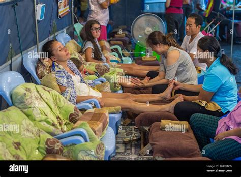 Foot Massage At The Famous Night Market In Hua Hin Hua Hin Is One Of The Most Popular Travel
