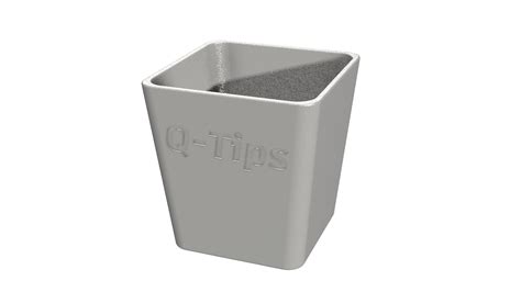 Q Tip Container By Cobraboy3000 Download Free Stl Model