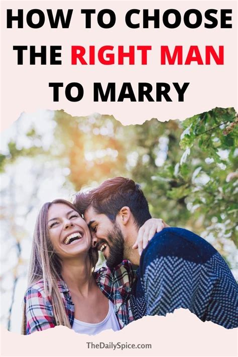 Tips On How To Choose The Right Man To Marry The Daily Spice