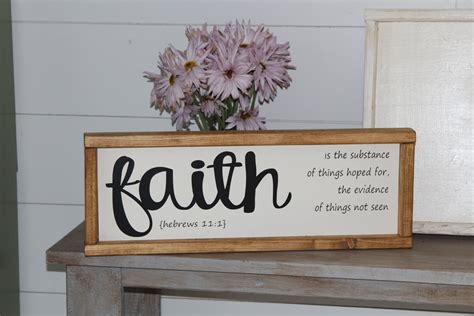 Faith Signs Christian Decor Christian Signs Religious Wood Etsy