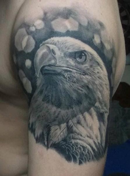 Shoulder Realistic Eagle Tattoo By Eddy Tattoo