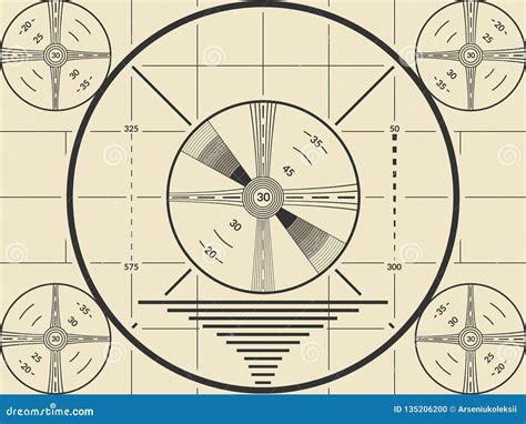 Tv Test Pattern Generated By A Monoscope Original Photo From A