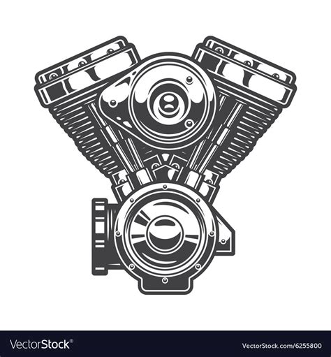 Motorcycle Engine Royalty Free Vector Image Vectorstock