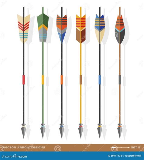 Contemporary Archery Arrow Designs Stock Vector Image 59911132
