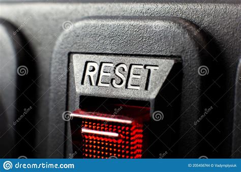 Red Reset Button Close Up Texture Stock Photo Image Of Energy