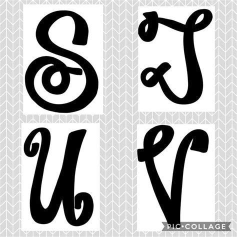 26 Letter Alphabet Hand Lettered Curly Whimsical Font Door Etsy
