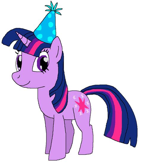 Twilight Sparkle With A Birthday Hat By Kylgrv On Deviantart