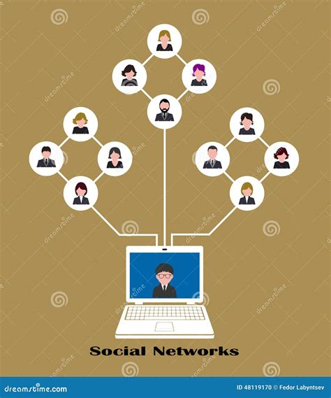Kommunikations Leute Internet Der Sozialen Netzwerke Vektor Abbildung