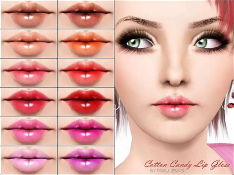 Pralinesims Cotton Candy Lip Gloss Sims 3 Makeup Candy Lips Makeup