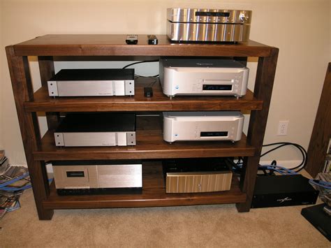 Timbernation Rack Walnut Stereo Cabinet Audio Rack Hifi Furniture