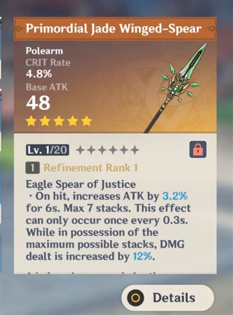 Eu Ar10 Solo Primordial Jade Winged Spear