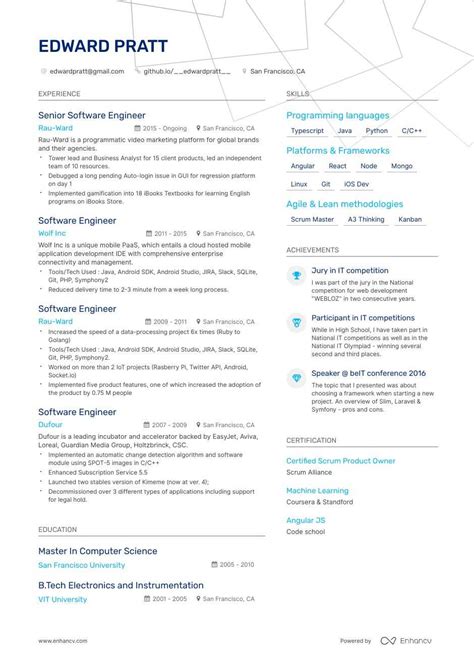 Frontend software engineers typically specialise in the development of a user interface (ui), which comprises the devops cv sample below incorporates all the elements that make up an impressive cv and provides an intense amount of detail on the technical duties that. Software Engineer Resume: 8-Step Ultimate Guide for 2020 ...
