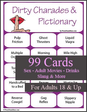 Dirty Charades And Pictionary Printable Cards