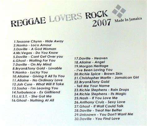Reggae Lovers Rock 2007 Reggae レゲエ Cd Mix Cd 通販 トレジャーボックスミュージック