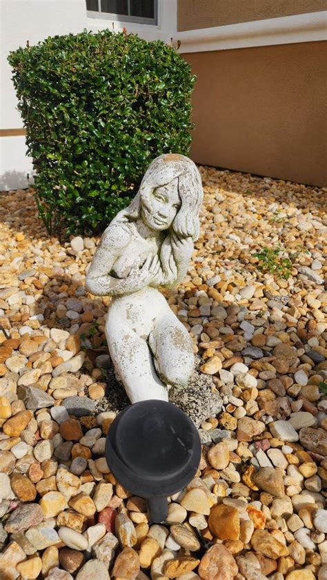 Lot 780 Concrete Kneeling Girl Garden Statue Just Right Estate Sales