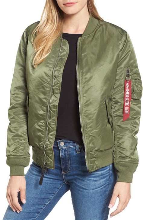 Alpha Industries Synthetic Classic Bomber Jacket In Sage Green Green