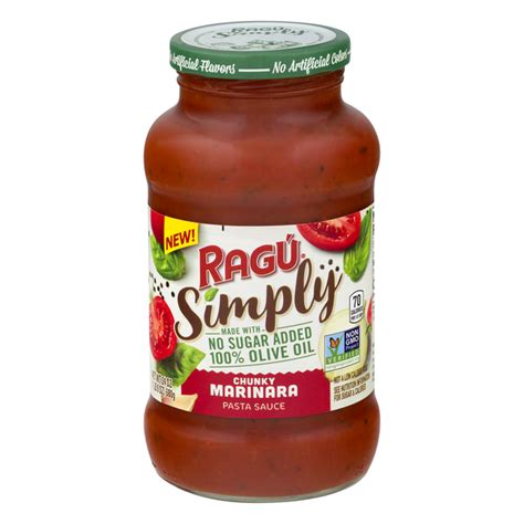 Save On Ragu Simply Chunky Marinara Pasta Sauce No Sugar Added Order