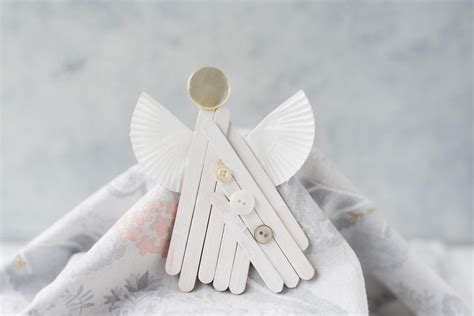 popsicle stick angel ornament craft