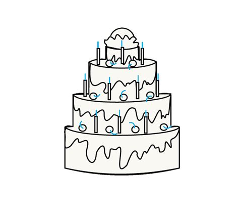 Cute Cake Drawing Step By Step The Following Easy Step By Step