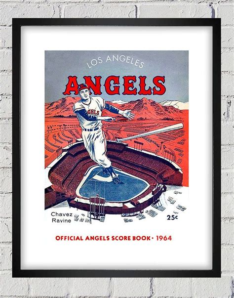 1964 Vintage Los Angeles Angels Score Book Cover Chavez Ravine