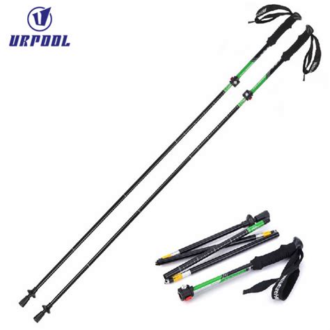Custom Adjustable Ultralight Country Ski Pole 5 Section Tracking Hiking