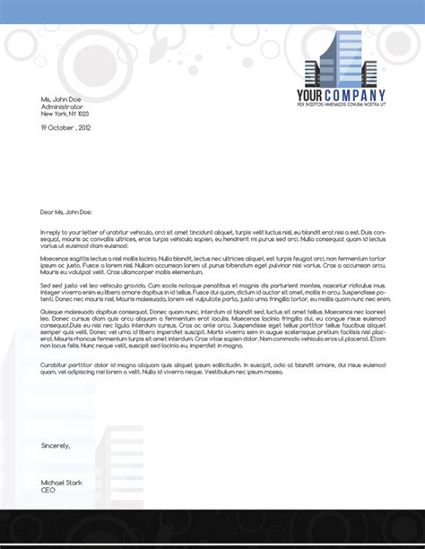 Architect Letter Template