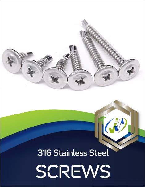 316 Stainless Steel Screws And 316l Grub Deck Tek Concrete Screw