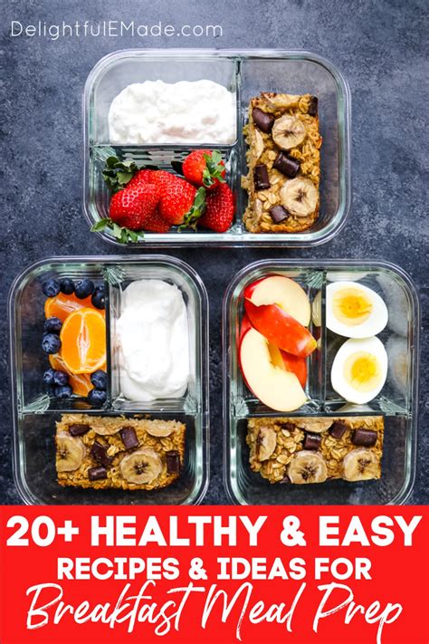 Breakfast Meal Prep Healthy And Easy Grab And Go Breakfast Ideas